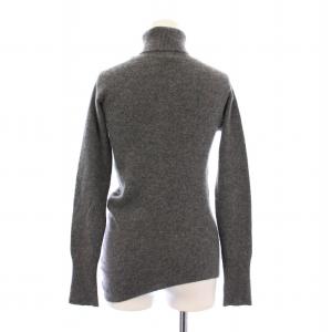 JIL SANDER ニット セーター 長袖 カシミヤ タートルネック 無地 34 グレー /BB