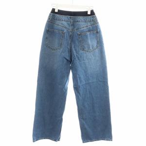 GALLARDAGALANTE 24SS ダブルウエストドロストデニム ジーンズ ジーパン 0 青 ブルー CLZ5041403A0001