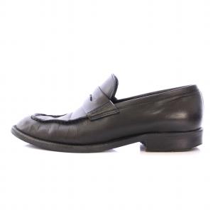 PRADA コインローファー スリッポン ローヒール レザー 38 黒 ブラック /BB