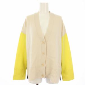 カーディガン カシミヤ ニット 長袖 XS ベージュ 黄色 10156694 /TK