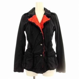 テーラードジャケット D8G24G49 カットオフ加工 38 黒 赤 レッド /G