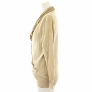 Ermanno Scervino ニットカーディガン Vネック 長袖 レース 麻 リネン カシミヤ混 38 ベージュ D2051 319TCZ