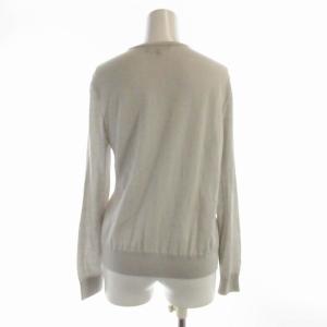 DAKS カーディガン ニット 花柄 切替 長袖 38 グレー 11-971863 /RO