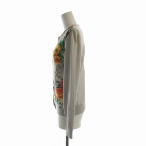 DAKS カーディガン ニット 花柄 切替 長袖 38 グレー 11-971863 /RO