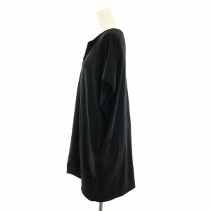 YOKO CHAN YOKOCHAN ワンピース ミニ キーネック 半袖 フレンチスリーブ F 黒 ブラック YCD-215-177 /YT