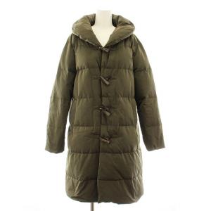 PEACH TWILL NAHOKO 1309650 ダウンコート ロング トグルボタン 38 カーキ