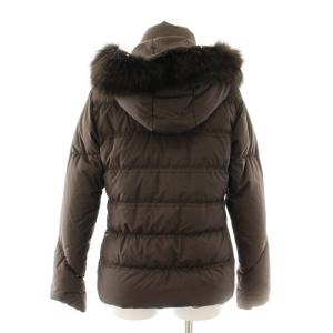 DUVETICA CIRCE FGC-1002 ダウンジャケット フード ジップアップ フォックスファー 38 茶 ブラウン