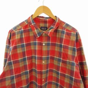 Patagonia カジュアルシャツ チェック 長袖 大きいサイズ XXL 赤 レッド 53935FA14 /EE