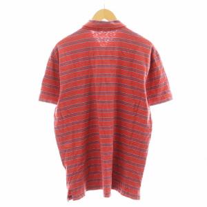 RRL ポロシャツ 半袖 ボーダー柄 XL 赤 レッド 紺 ネイビー /AN46