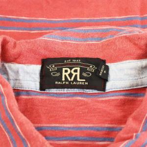 RRL ポロシャツ 半袖 ボーダー柄 XL 赤 レッド 紺 ネイビー /AN46