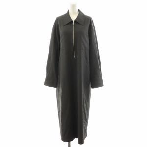 24AW ワンピース ロング丈 長袖 ハーフジップ M グレー 1626-144-4477 /AN39