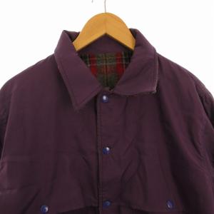 South2 West8 2WAY リバーシブルジャケット チェック L 紫 パープル 赤 レッド /EE