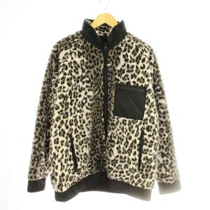 LEOPARD BOA FLEECE STAND COLLAR JACKET フリースジャケット ジャンパー