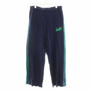 JACQUARD KNIT PANTS イージーパンツ サイドライン 1 紫 パープル 緑 グリーン 24104055