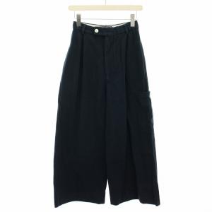 ワイドパンツ ジップフライ コットン 38 紺 ネイビー PNCAD06LZ0TC082 /YT