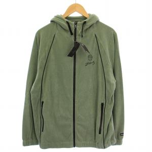 Prillmal HOODED PILE JACKET パーカー ジャケット ジップアップ ロゴ刺繍 L