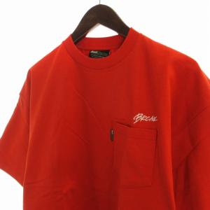 Back Channel タグ付き WIDE POCKET T Tシャツ カットソー 刺繍 半袖 L 赤 レッド 2321208