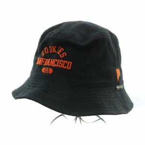 college logo hat カレッジロゴハット バケットハット バケハ 帽子 刺繍 F 黒 ブラック