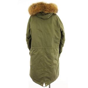 Deuxieme Classe モッズコート 中綿ライナー付き ミリタリー コート フード ファー 36 カーキ /G