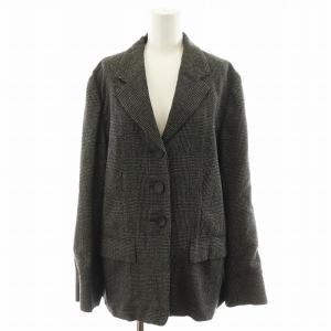 SPORT MAX スーツ セットアップ テーラードジャケット パンツ スラックス チェック柄 I40 黒 ブラック /AN43