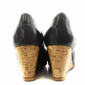 CHANEL ココマーク パンプス ウエッジソール 37.5 ブラック G27725