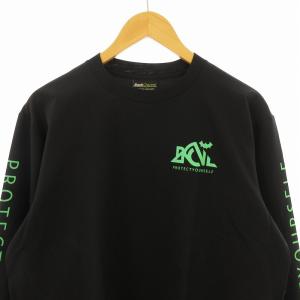 Back Channel Tシャツ カットソー 長袖 ロゴ L 黒 ブラック /EE