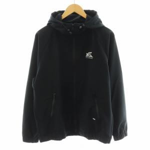 パーカー ジップアップ OUTDOORロゴ M 黒 ブラック /AN33