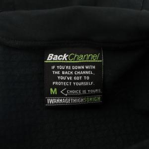 Back Channel パーカー ジップアップ OUTDOORロゴ M 黒 ブラック /AN33