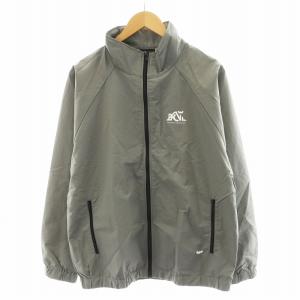 ブルゾン ジャケット ナイロン ロゴ M グレー /AN29