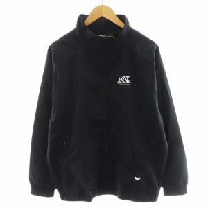 TRACK JACKET トラックジャケット ブルゾン ナイロン ロゴ M 黒 ブラック 2322000