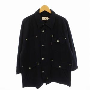 ジップアップジャケット ウール  M 紺 ネイビー /EE