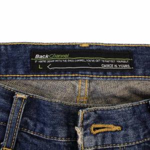 Back Channel スリムストレートデニムパンツ ジーンズ ジップフライ USED加工 L インディゴ 2316653 /BM