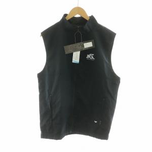 タグ付き NYLON VEST ジップアップベスト ハイネック プリント M ブラック 2323000