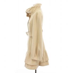 BURBERRY BLUE LABEL ウールコート 裏地チェック アウター 36 アイボリー FNF13-734-40 /YM