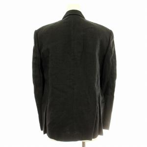 RALPH LAUREN リネン テーラードジャケット ダブル 麻 9 黒 ブラック /G