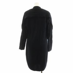 Christian Dior PRET-A-PORTER ワンピース 長袖 ひざ丈 ウール L 黒 ブラック 073OKW84 /AN44