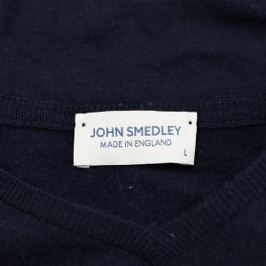 JOHN SMEDLEY ニット カットソー 長袖 ウール L 紺 ネイビー /AN52