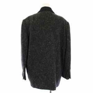 Christian Dior ヴィンテージ テーラードジャケット ツイード 肩パット入 M 黒 KB3Y33800 /TK