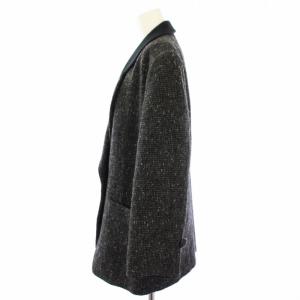 Christian Dior ヴィンテージ テーラードジャケット ツイード 肩パット入 M 黒 KB3Y33800 /TK