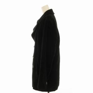 MAX MARA WEEKEND LINE コート ロング コーデュロイ 42 黒 ブラック /EE