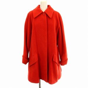 ステンカラーコート 42 レッド