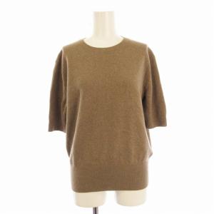 ニット セーター 半袖 カシミヤ混 38 茶 ブラウン 20080938706030 /EE