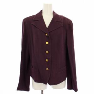 ジャケット 金ボタン 肩パット入 44 紫 /TK
