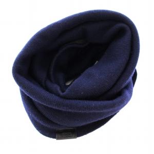 スヌード マフラー ウール カシミヤ UNI 紺 ネイビー グレー /KU