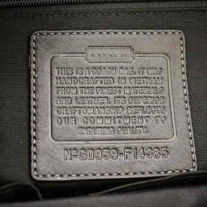 COACH トートバッグ ショルダー F14385 シグネチャー キャンバス ベージュ 黒 /G