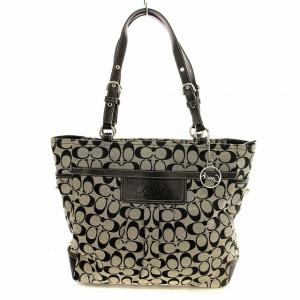 トートバッグ ショルダーバッグ F14670 シグネチャー キャンバス グレー 黒 /G