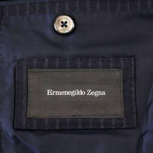 Ermenegildo Zegna スーツ セットアップ ストライプ ウール ジャケット パンツ 46 ネイビー 濃紺 /G