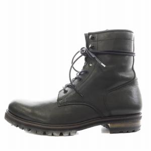 ショートブーツ レースアップ レザー 41 黒 ブラック MFW068 /AN8 D