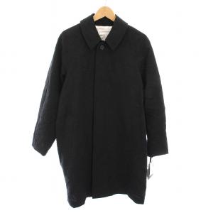 シワ加工 ステンカラーコート ロング アウター 1 黒 D191H236 /YM