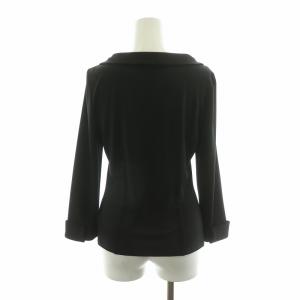 FOXEY NEW YORK シャツ ブラウス 長袖 衿 プルオーバー 40 ブラック 29503-NSTF0201C /NQ